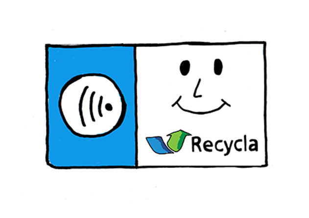 Ilustración tarjeta inteligente de Recycla